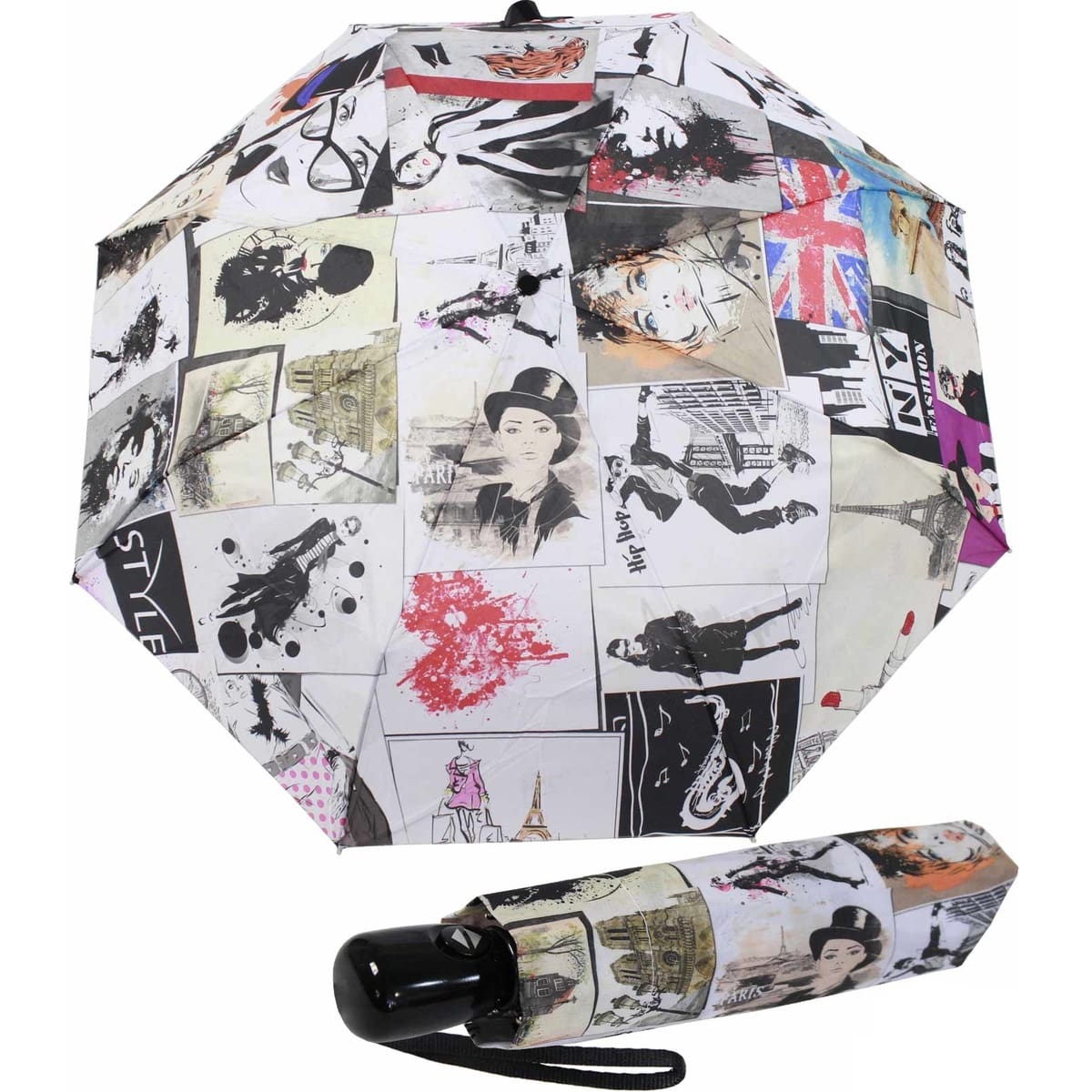 74615709 Парасоля складана автомат Doppler ART Magic Mini Postcards (1) min